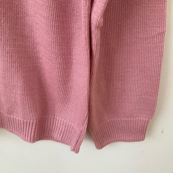 Stitches & Stripes Sweater Womens Large Long Sleeves Knit Tops Pink Rose New - Picture 7 of 10